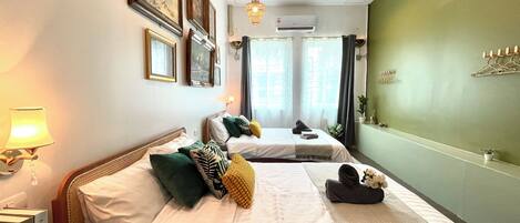 2 habitaciones, tabla de planchar con plancha y wifi gratis