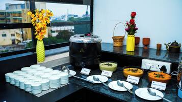 Daily buffet breakfast for a fee