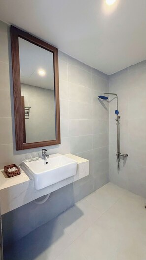 Free toiletries, hair dryer, slippers, towels