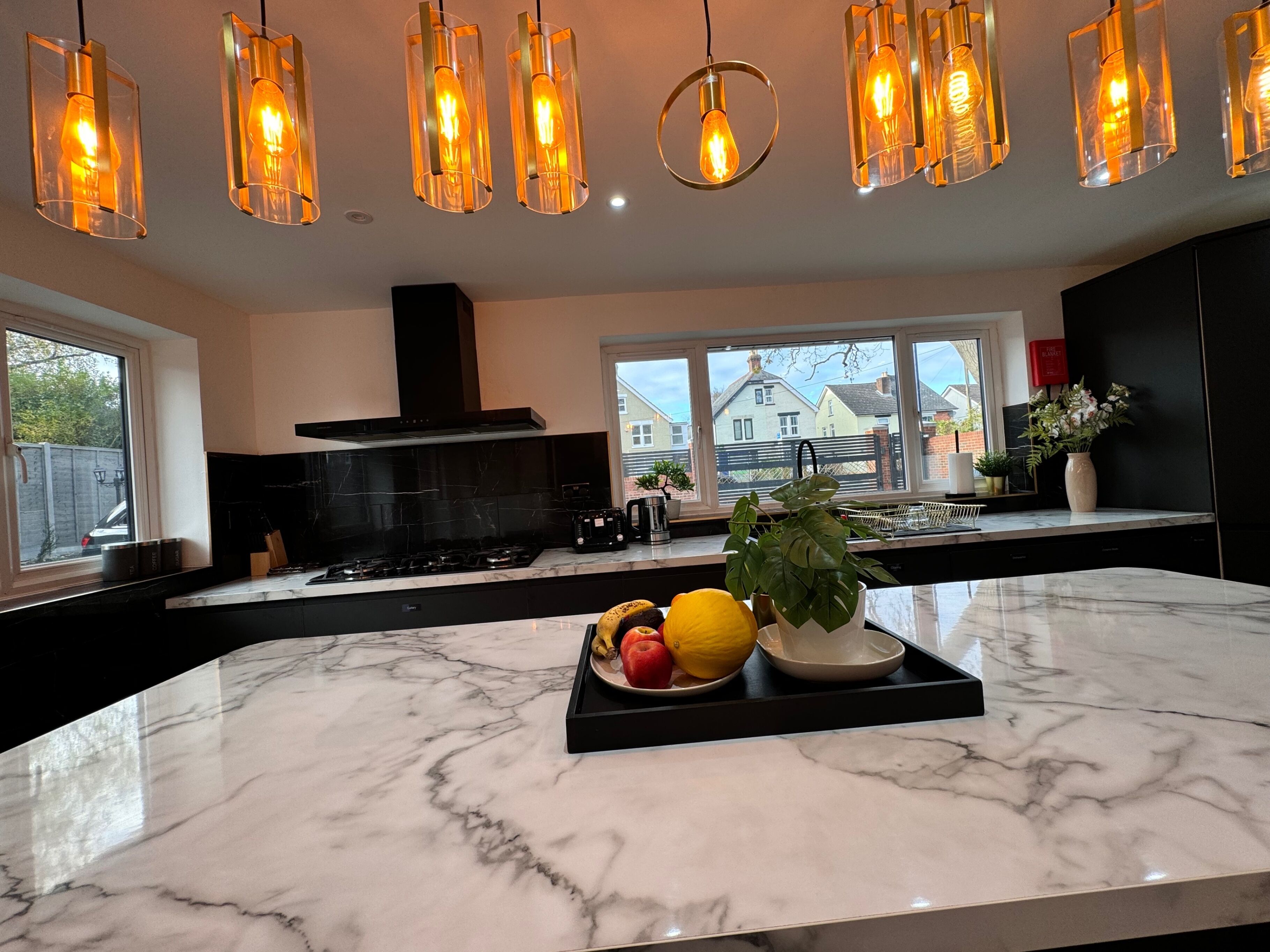 Villa | Private kitchen | Fridge, microwave, oven, stovetop