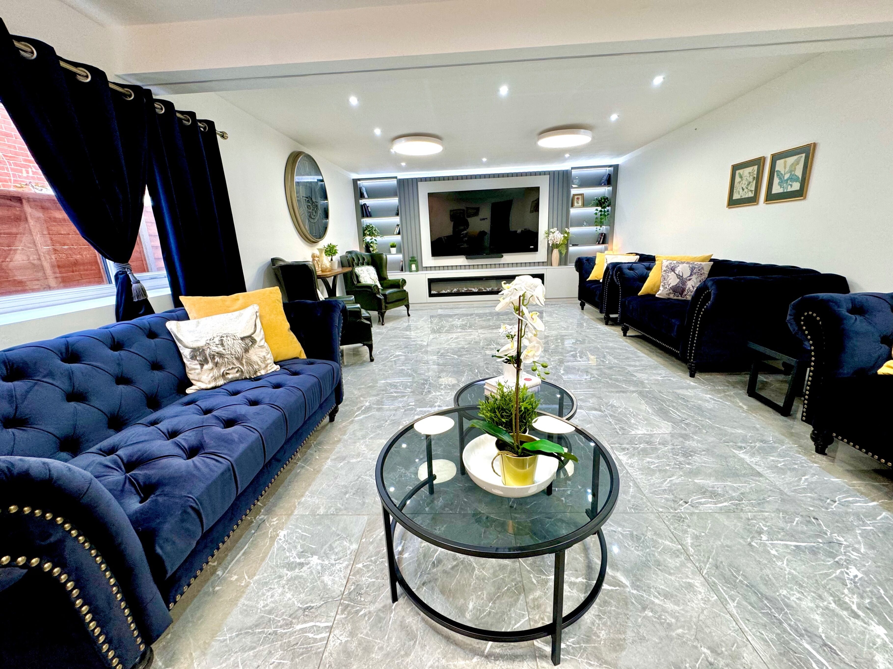 Villa | Living area | Fireplace