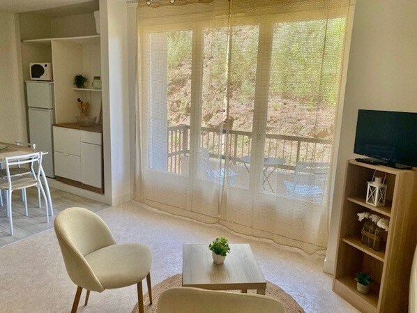 TV - Cozy studio with balcony, WIFI, near spa (Amélie-les-Bains-Palalda)