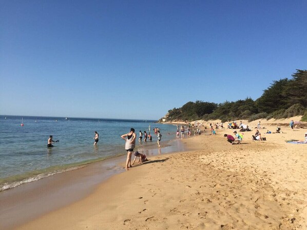 Vlak bij het strand