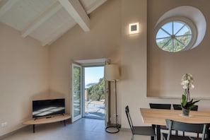 Appartement Deluxe, vue mer | Coin séjour