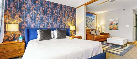 1 slaapkamer, een strijkplank/strijkijzer, wifi, beddengoed