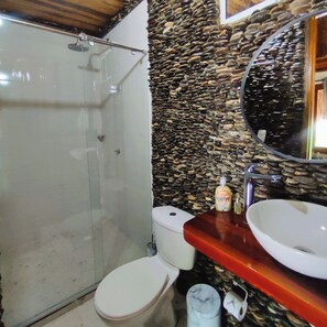 Deluxe Cabin, Mountain View | Bathroom | Shower