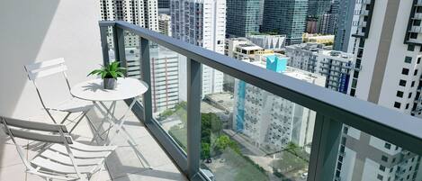 Apartemen Deluks, balkon, pemandangan kota | Pemandangan balkon