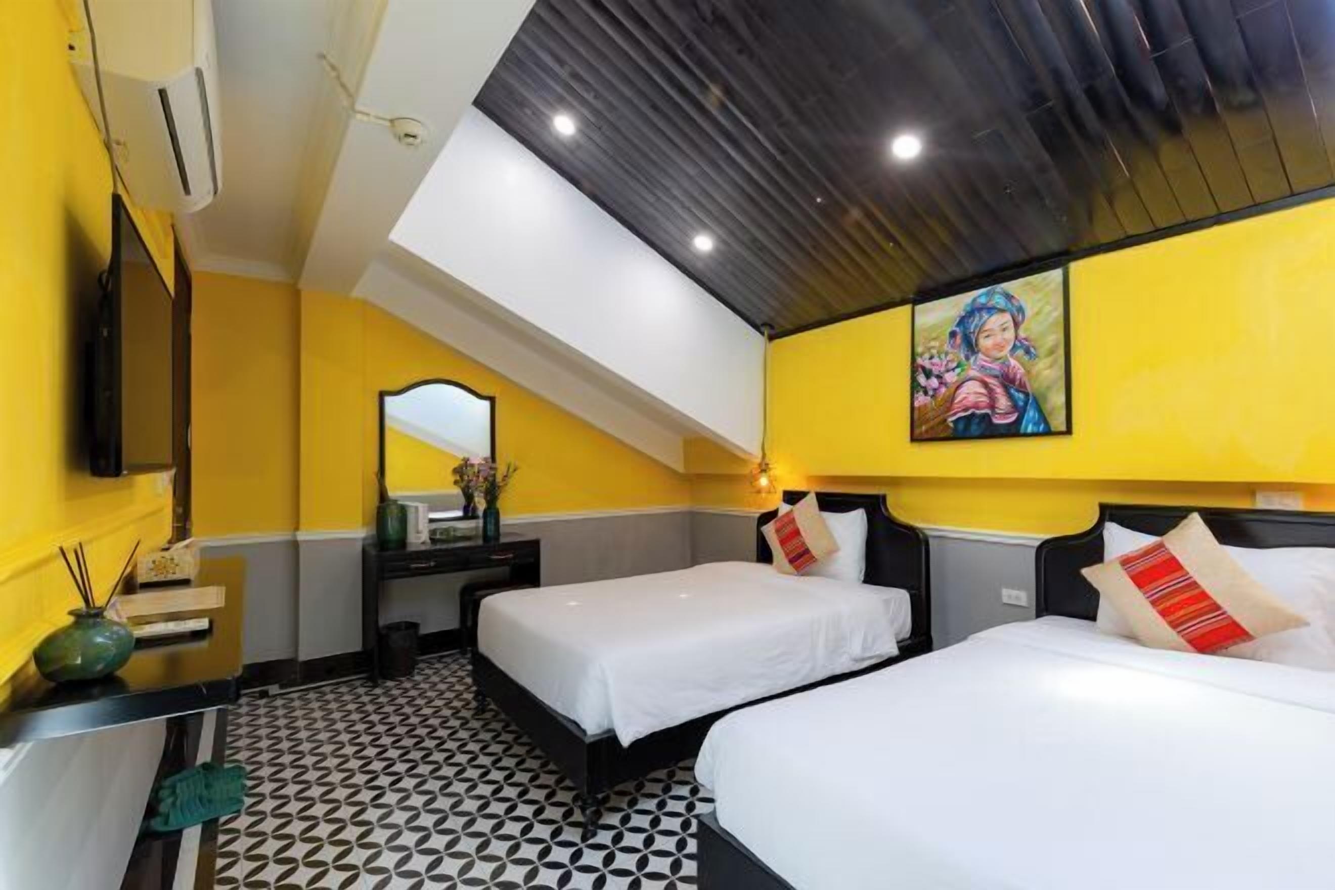 Pillow-top beds, minibar, desk, laptop workspace