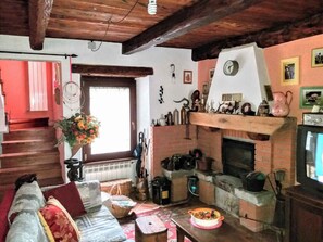 TV, fireplace, stereo