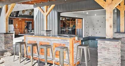 Barn! Pool w/ Rock Climbing Wall! Indoor BBall/Pickleball Court + Playground!