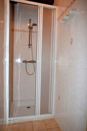 Shower, hair dryer, toilet paper - Gite in a traditional farmhouse. Terrace with swimming pool. Pets allowed (HAUTELUCE)
