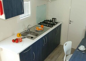Fridge, stovetop