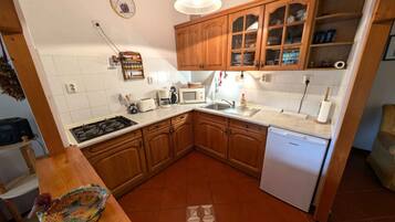 Frigorífic, microones, placa de cuina i cafetera i tetera