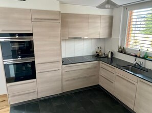 Fridge, oven, stovetop, dishwasher