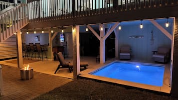 Piscine extérieure, piscine chauffée