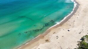 在海灘附近