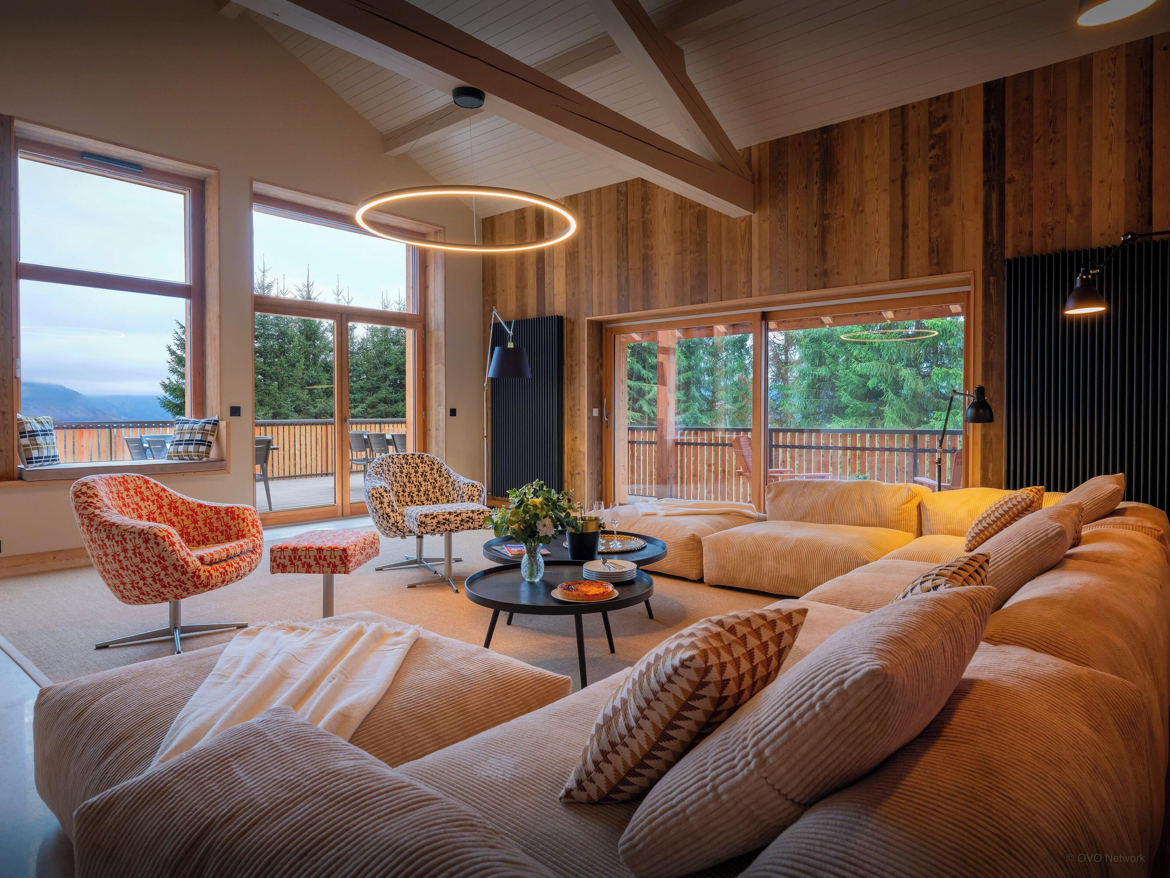 Cheminée, lecteur de DVD, table de tennis de table, chaîne hi-fi