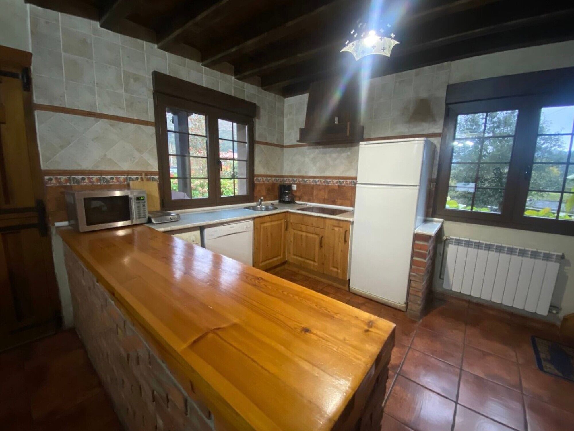 Réfrigérateur, micro-ondes, plaque de cuisson, lave-vaisselle