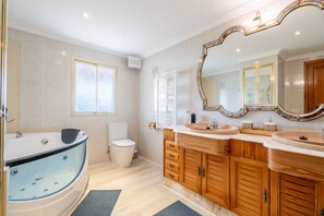 Ducha, secador de pelo y toallas