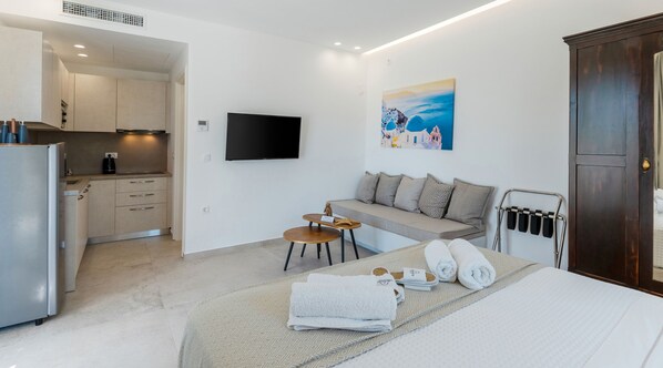 1 bedroom, free WiFi, bed sheets - Apartment In A Hotel 'Villa Basilca Tefsia' with Private Garden, Wi-Fi and Air Conditioning (Emporio)