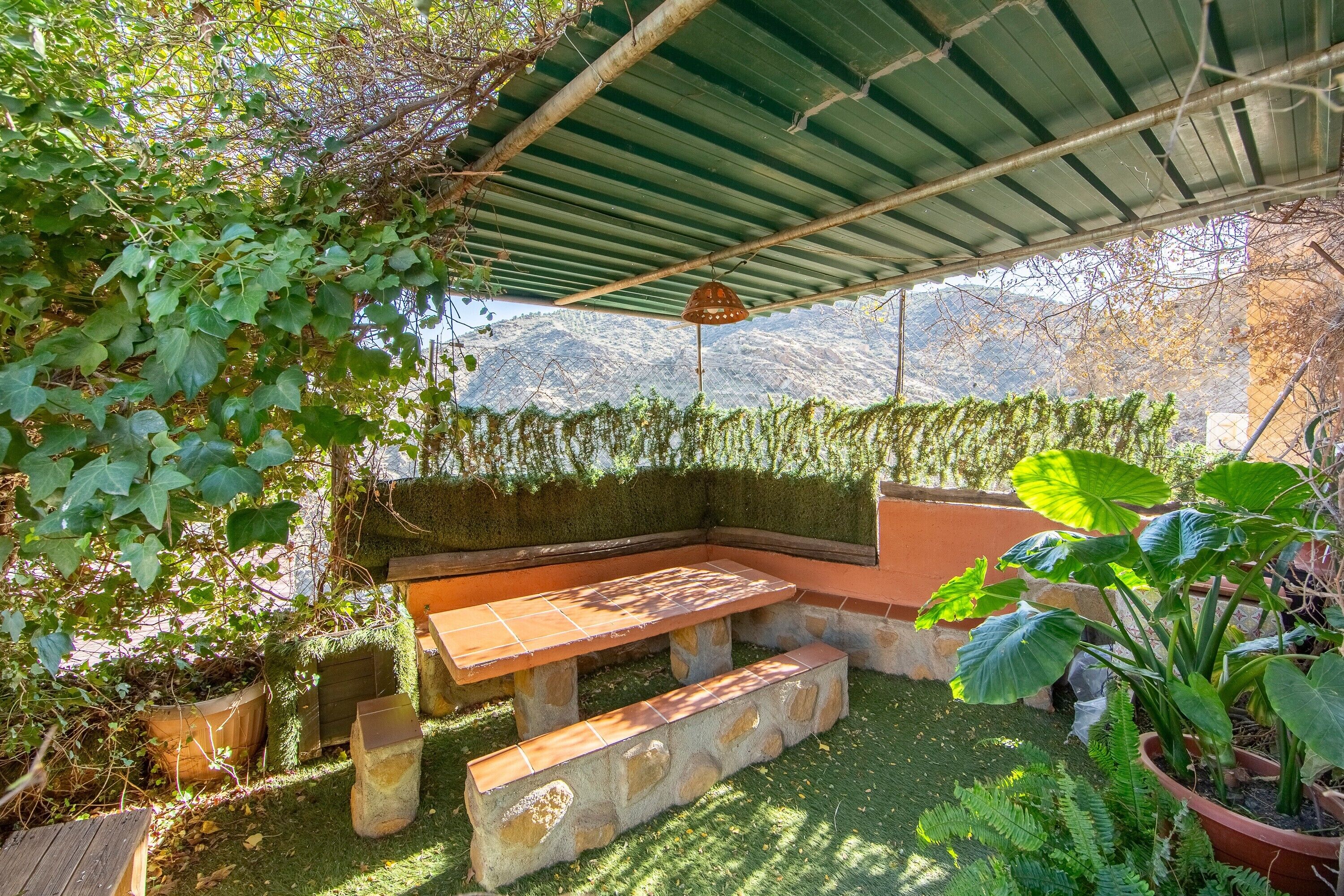 屋外ダイニングエリア