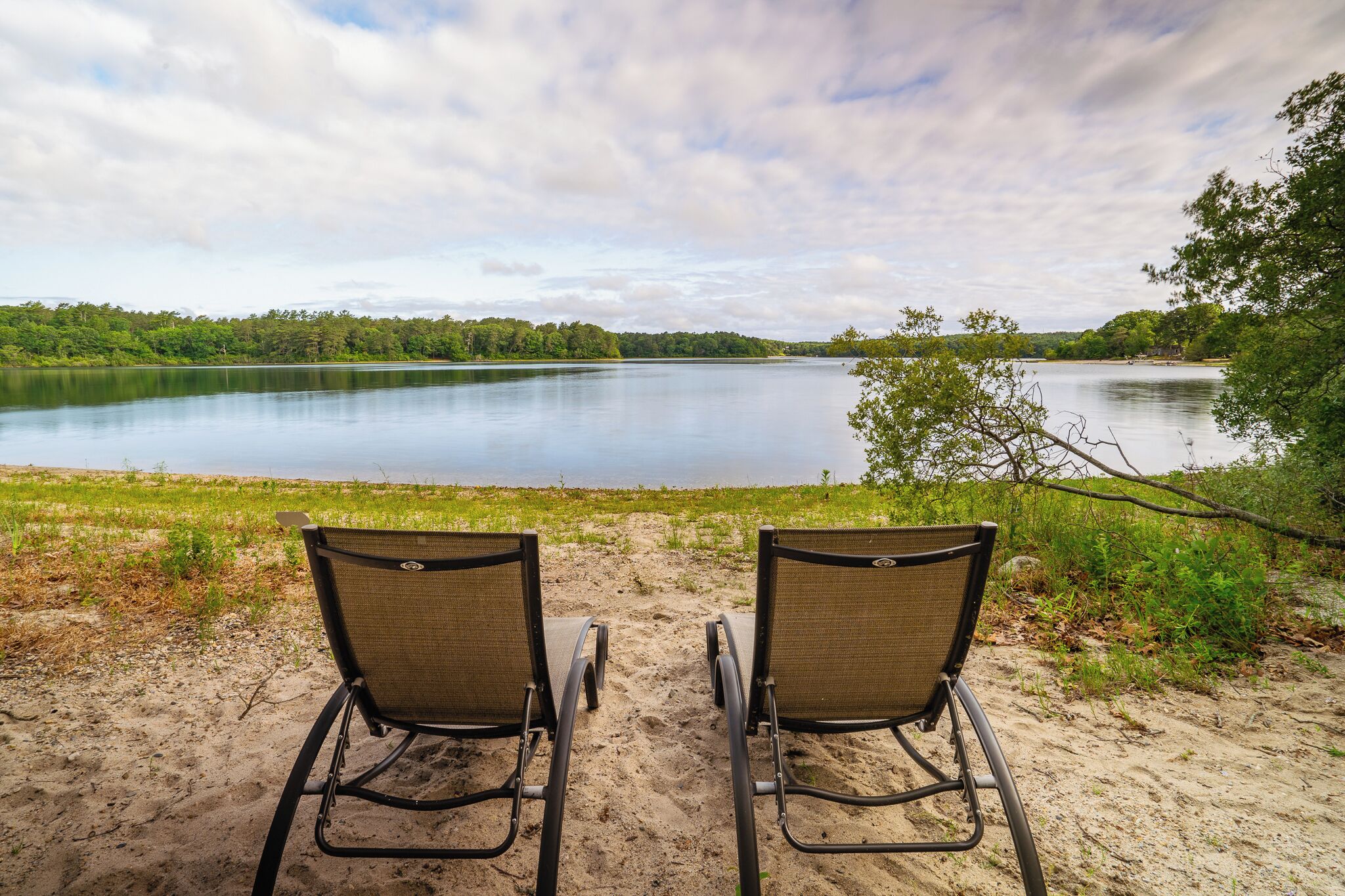 Am Strand, Liegestühle, Strandtücher