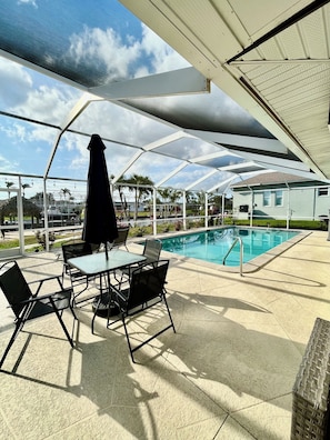 Outdoor pool, a heated pool