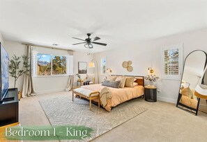4 bedrooms, iron/ironing board, WiFi, bed sheets