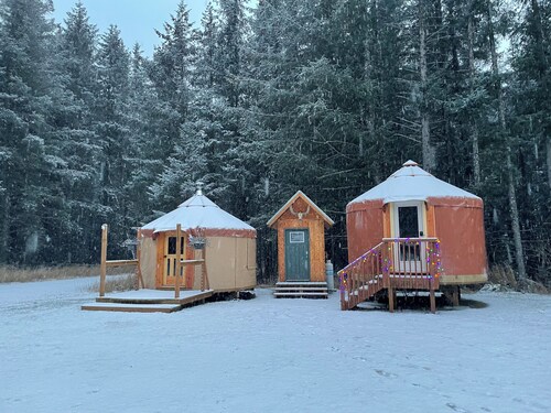 The Eagles Nest yurt just outside of town 