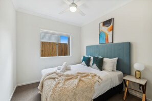 2 bedrooms, iron/ironing board, travel crib, WiFi