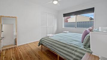 3 bedrooms, iron/ironing board, travel cot, WiFi