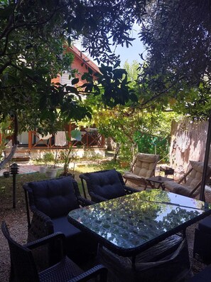 Family Bungalow, Garden View | Terrace/patio - Denizim apart bungalov (Antalya)