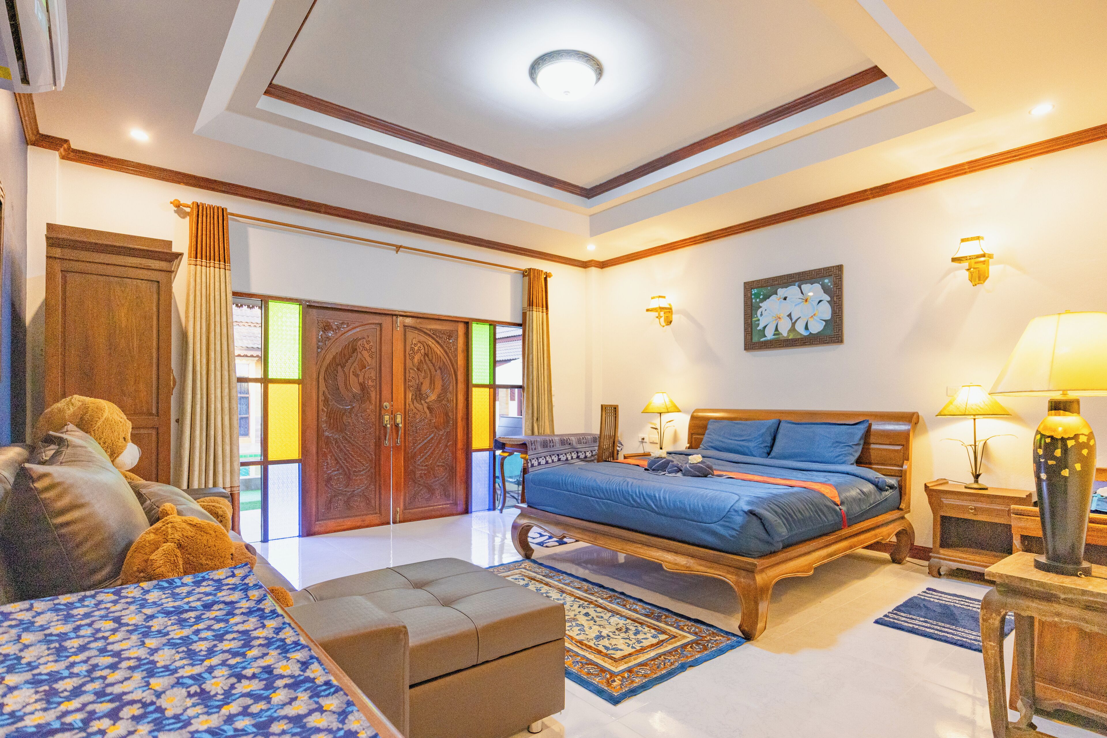 Family Room, 1 King Bed with Sofa bed, Non Smoking, Pool View | Desk, laptop workspace, iron/ironing board, free WiFi