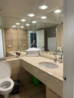 Hair dryer, towels, soap, toilet paper - studio apartment in Haifa  WiFi,AC,full kitchen,full bathroom and washingmachine (Haifa)