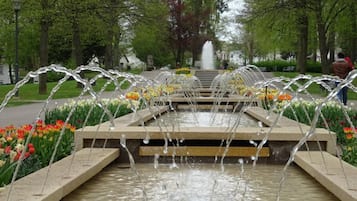 Outdoor banquet area