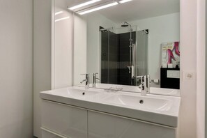 Shower, hair dryer
