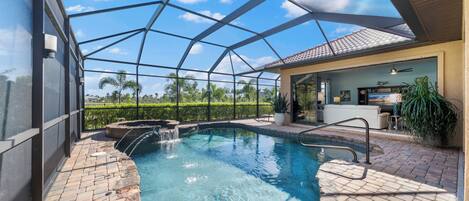 Outdoor pool, a heated pool