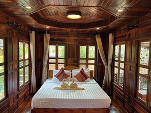 Chambre Deluxe, salle de bains privée, vue jardin