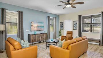 TV, video games, foosball, offices