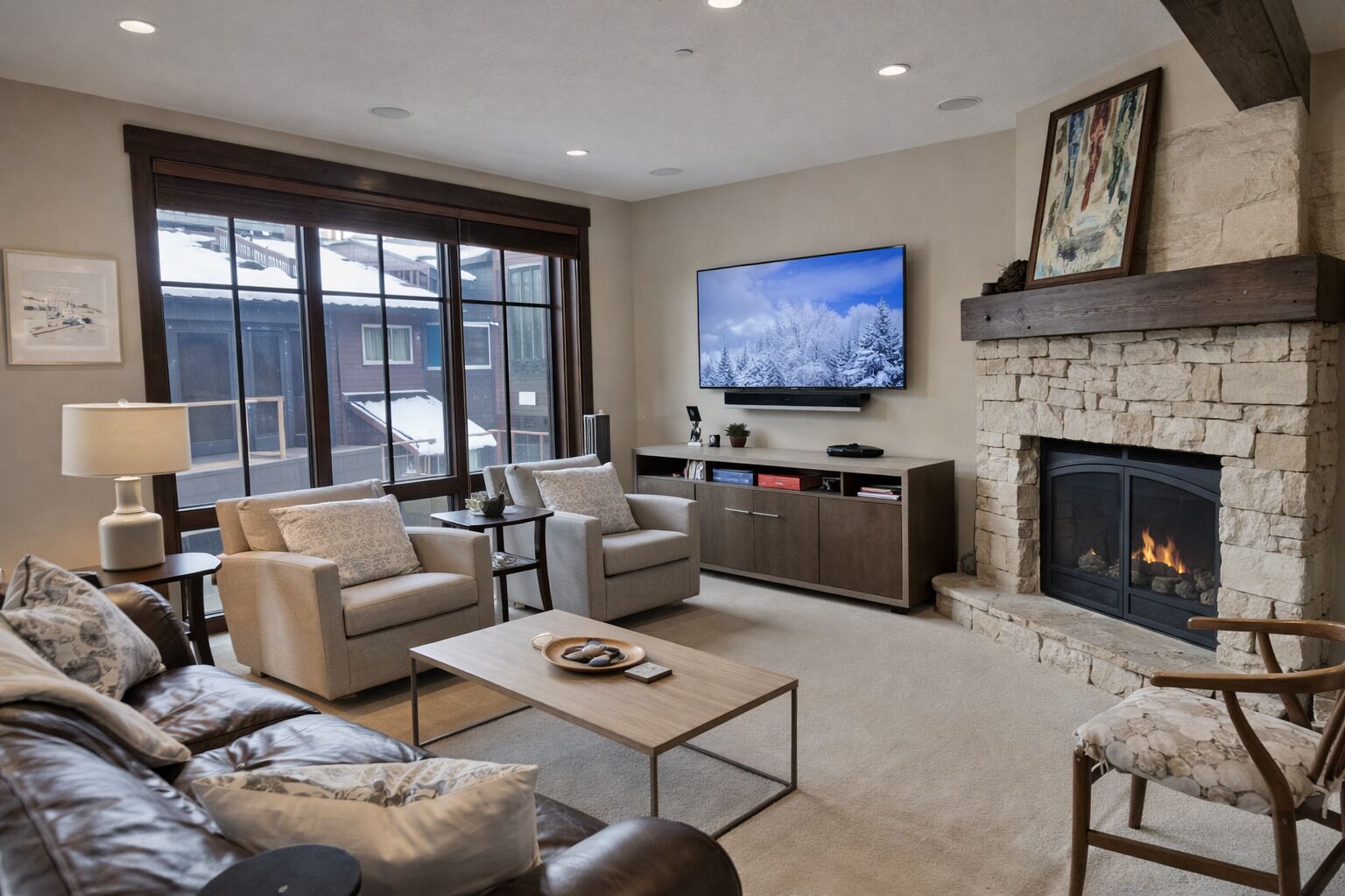 콘도, 침실 2개 | 거실 공간 | 스마트 TV