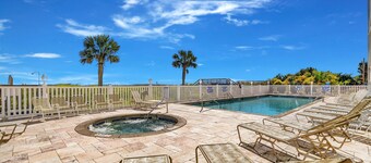 Waves of Fun - steps to beach, pool, spa, game room, bar, bikes, ocean views 