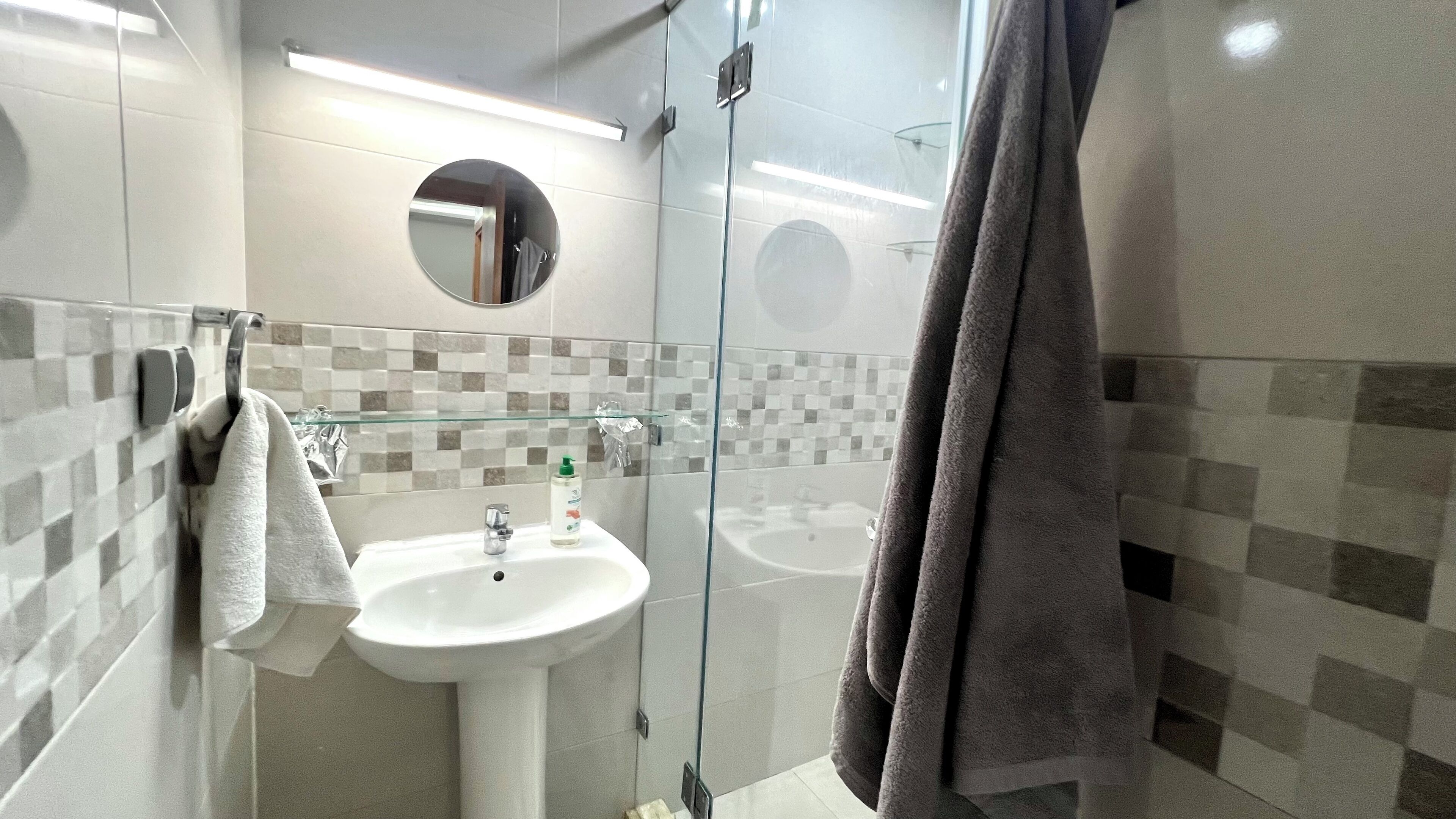 Towels, soap, toilet paper