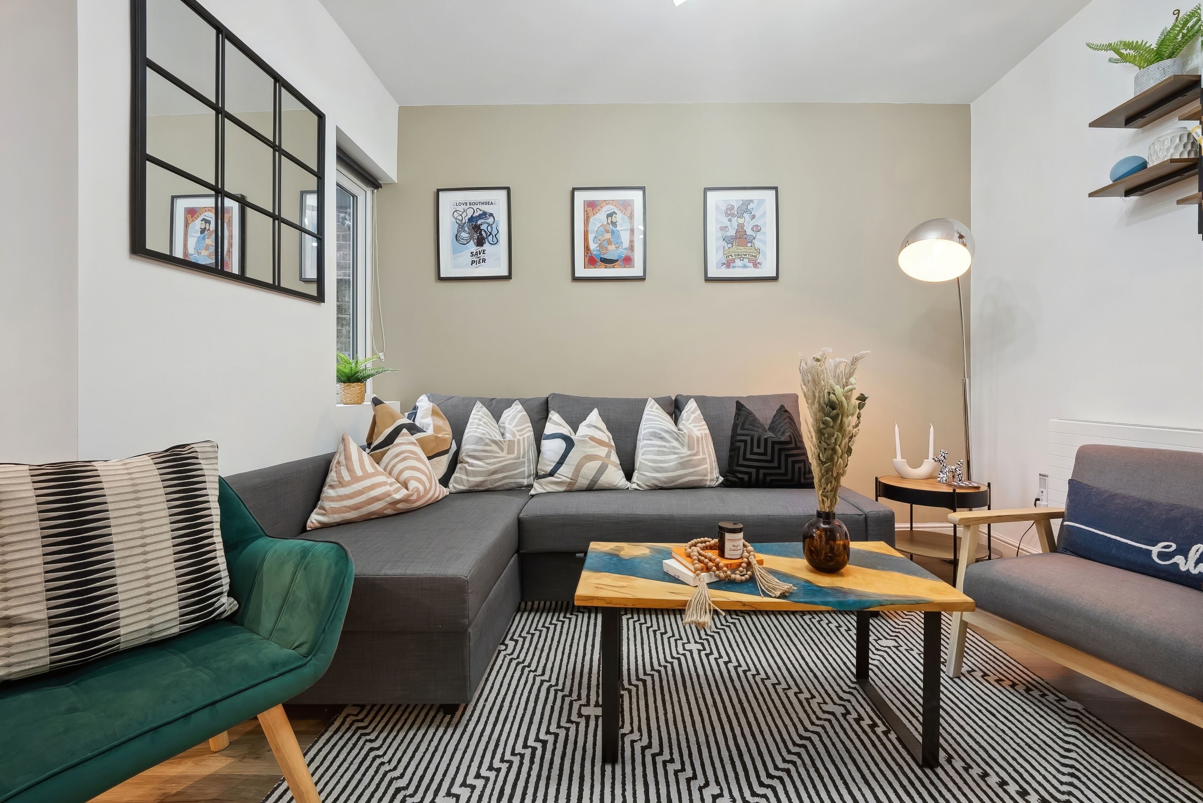 TV, fireplace, video games