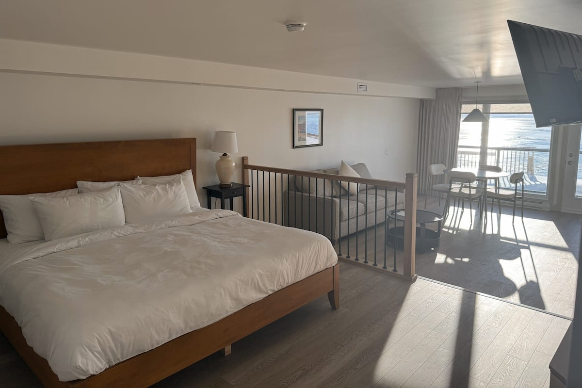 Studio, 1 très grand lit et 1 canapé-lit, balcon, vue fleuve | Rideaux occultants, chambres insonorisées, Wi-Fi gratuit