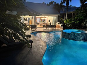 Outdoor pool, a heated pool