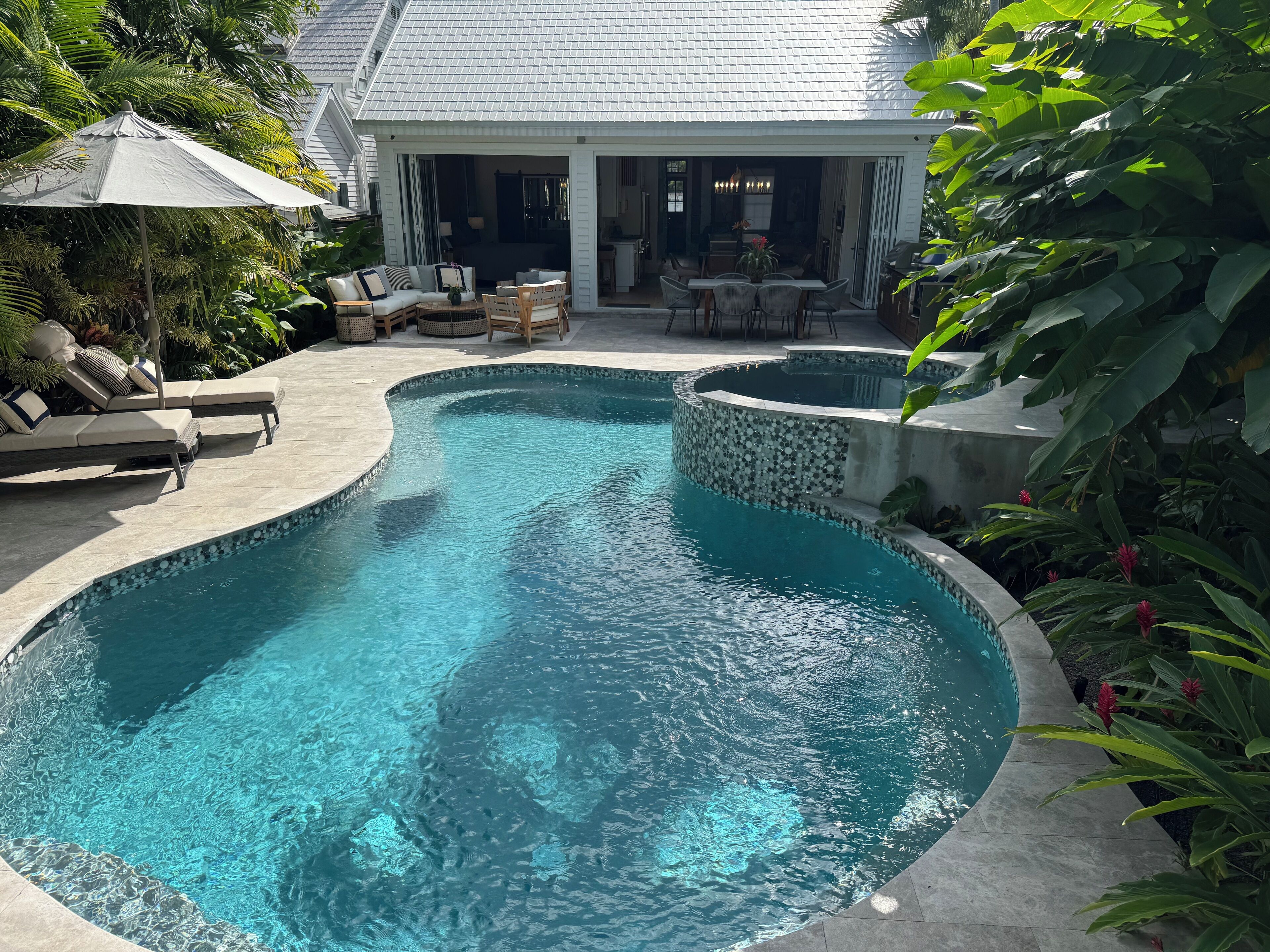 Outdoor pool, a heated pool