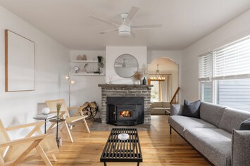 Sitting room with working fireplace