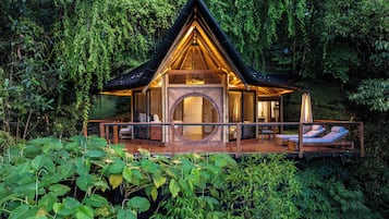 Deluxe Tree House, Kitchen, Mountain View | Teres/patio