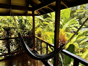 Bungalow, animaux de compagnie acceptés, vue jardin | Terrasse/Patio