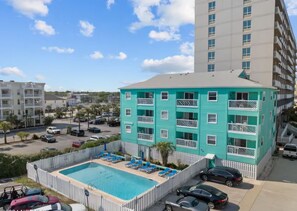Exterior - The Crabby Condo has magnificent ocean views, steps to the boardwalk, and pool (Carolina Beach)